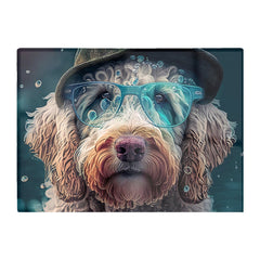 Labradoodle Dog Splashart Chopping Board