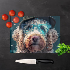 Labradoodle Dog Splashart Chopping Board