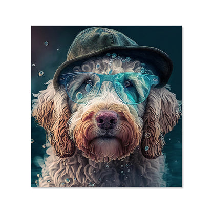 Labradoodle Dog Splashart Kitchen Splashback