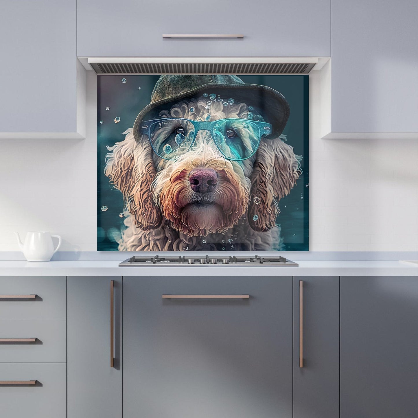 Labradoodle Dog Splashart Kitchen Splashback