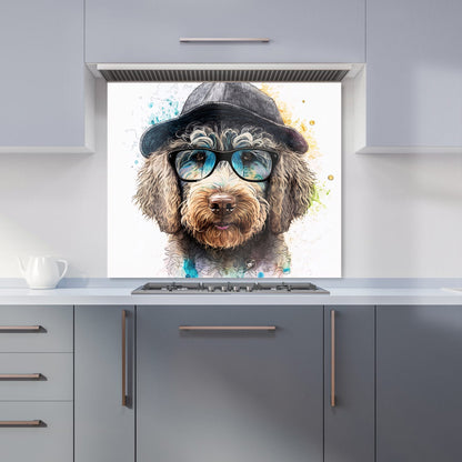 Labradoodle Dog Face Splashart Kitchen Splashback