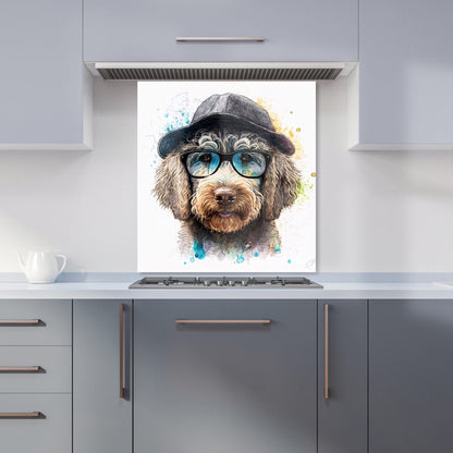 Labradoodle Dog Face Splashart Kitchen Splashback