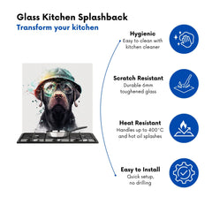 Splashart Labrador Retriever Dog  Kitchen Splashback