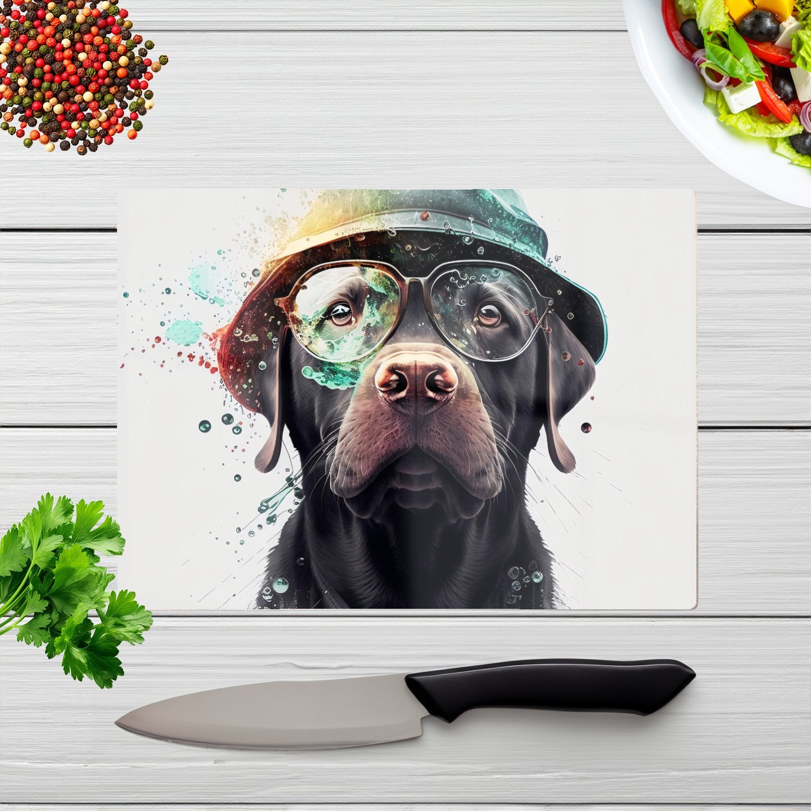 Splashart Labrador Retriever Dog  Chopping Board