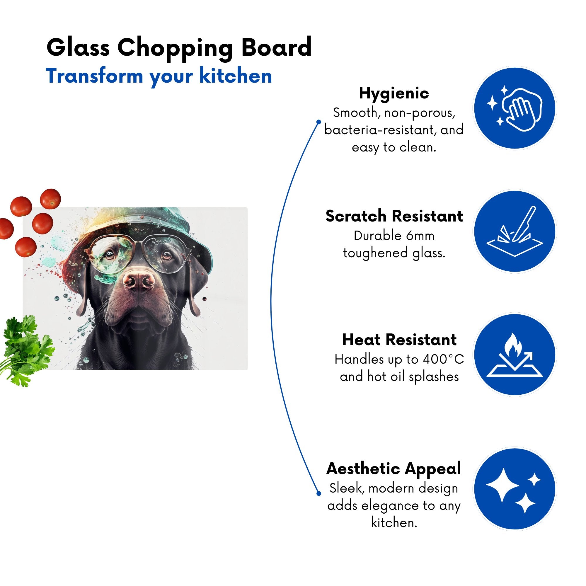 Splashart Labrador Retriever Dog  Chopping Board