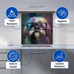 Lharsa Apso Dog Face Splashart Kitchen Splashback