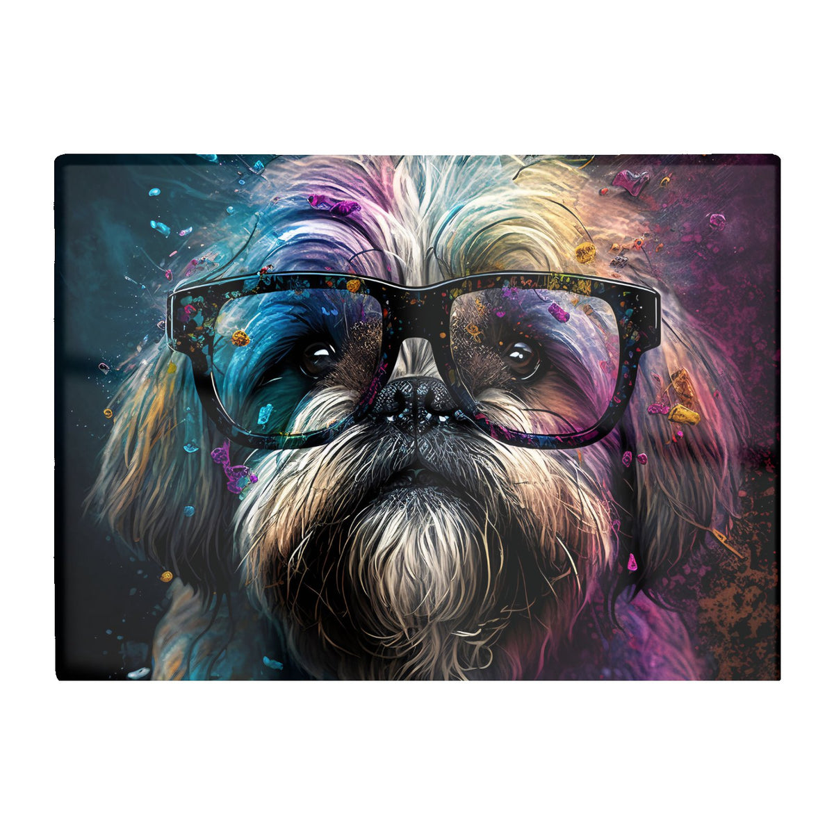 Lharsa Apso Dog Face Splashart Chopping Board