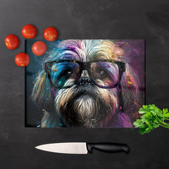 Lharsa Apso Dog Face Splashart Chopping Board
