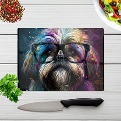 Lharsa Apso Dog Face Splashart Chopping Board