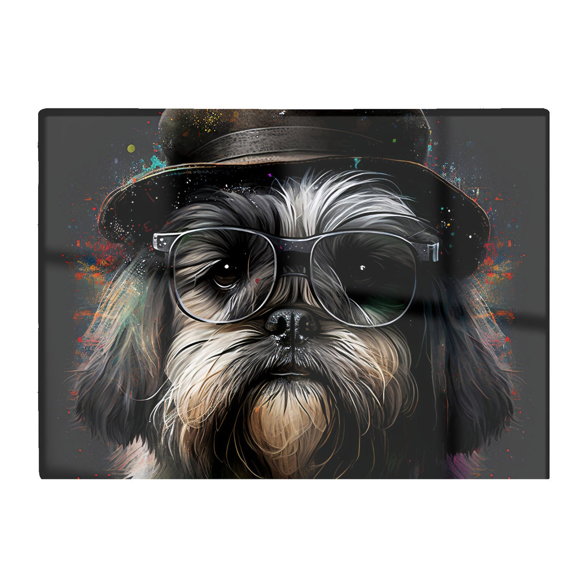Lhasa Apso Dog Splashart Chopping Board