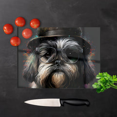 Lhasa Apso Dog Splashart Chopping Board