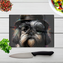 Lhasa Apso Dog Splashart Chopping Board