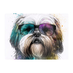 Lhasa Apso Face Glasses Splashart Chopping Board