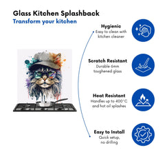 Maine Coon Cat Splashart Kitchen Splashback
