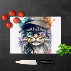 Maine Coon Cat Splashart Chopping Board