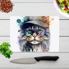 Maine Coon Cat Splashart Chopping Board