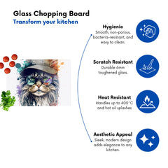 Maine Coon Cat Splashart Chopping Board