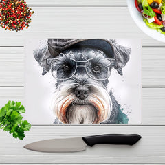 Miniature Schnauzer Dog Splashart Chopping Board