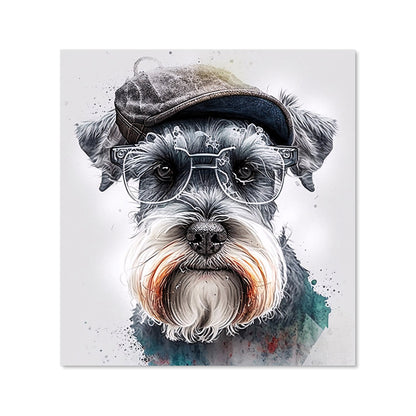 Miniature Schnauzer Dog Splashart Kitchen Splashback