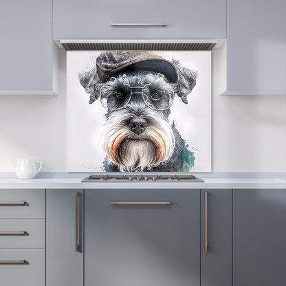 Miniature Schnauzer Dog Splashart Kitchen Splashback