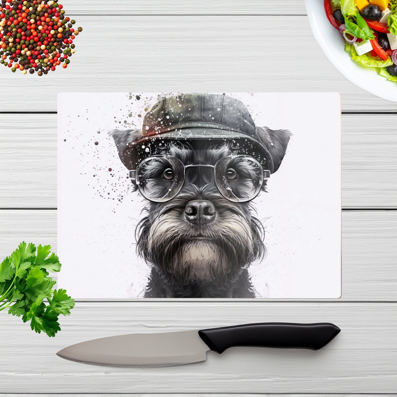 Miniature Schnauzer Dog Chopping Board