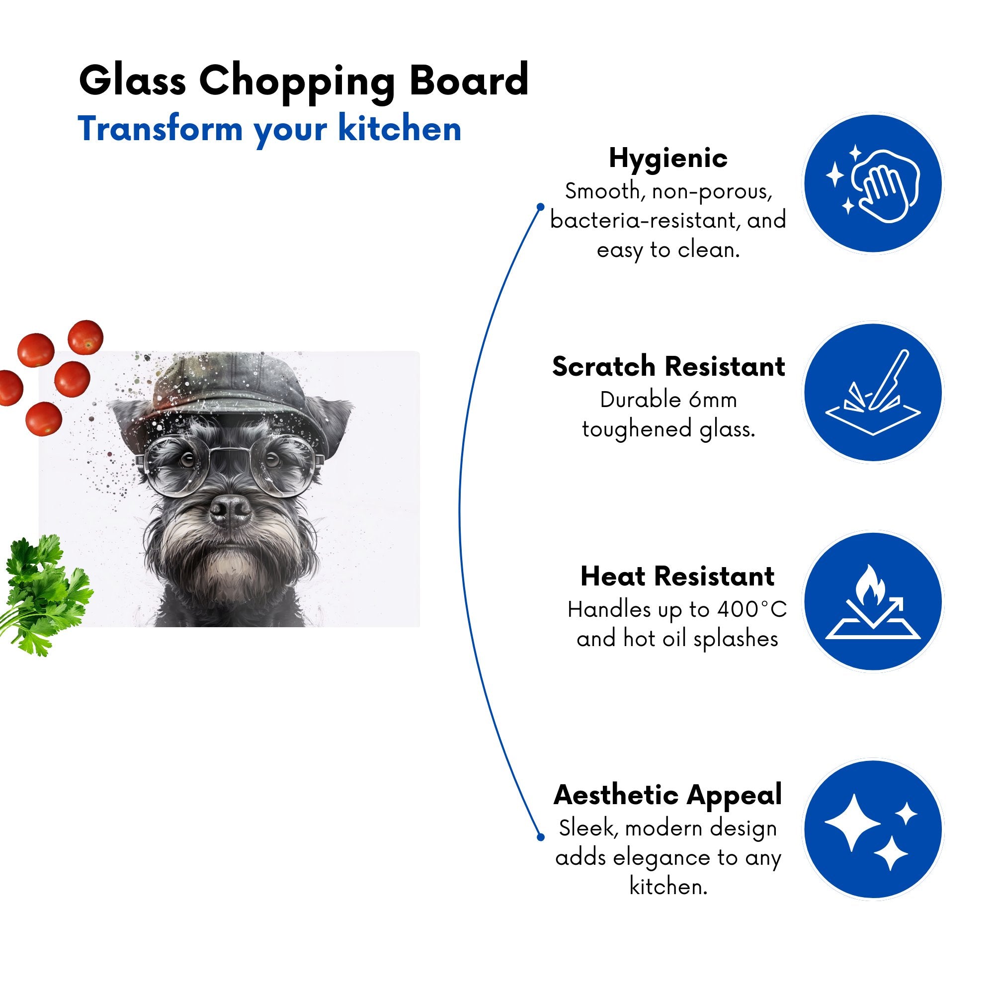 Miniature Schnauzer Dog Chopping Board