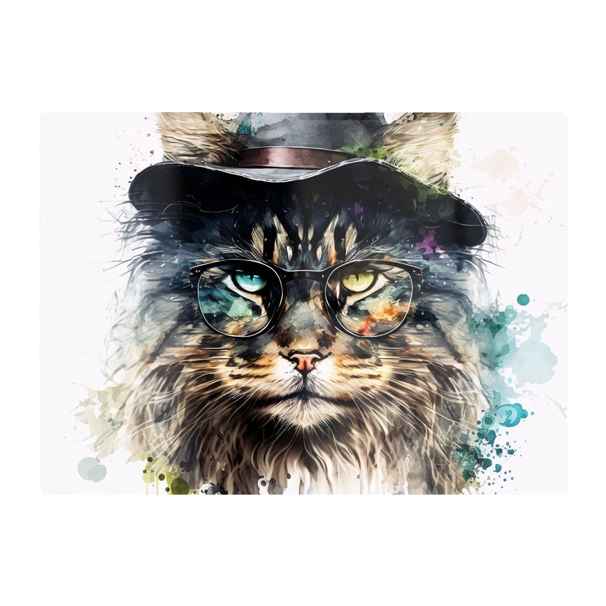 Norwegian Forest Cat Splashart Chopping Board
