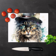 Norwegian Forest Cat Splashart Chopping Board