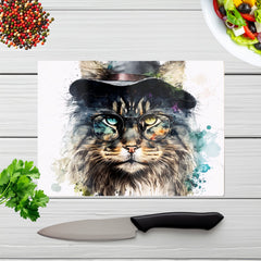 Norwegian Forest Cat Splashart Chopping Board