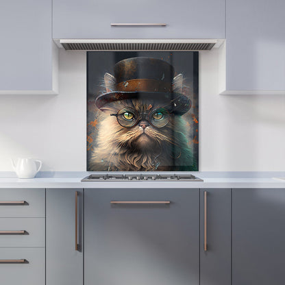 Persian Cat With Glasses Splashart Kitchen Splashback