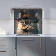 Persian Cat With Glasses Splashart Kitchen Splashback