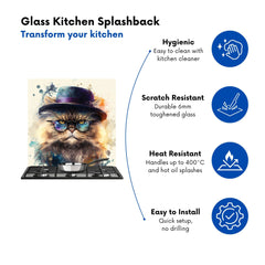 Persian Cat Splashart Kitchen Splashback