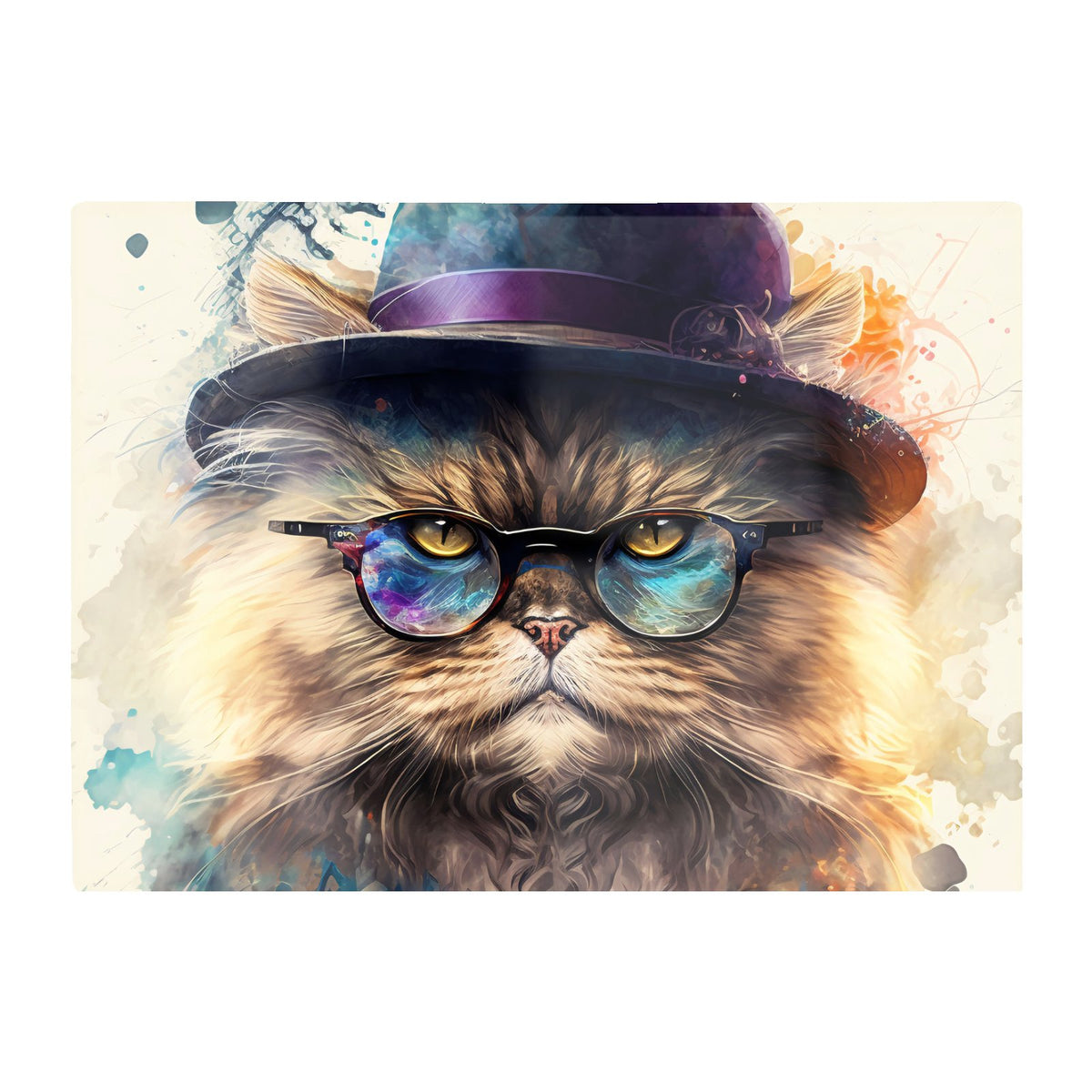 Persian Cat Splashart Chopping Board