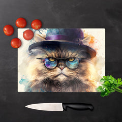 Persian Cat Splashart Chopping Board
