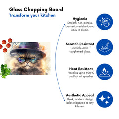 Persian Cat Splashart Chopping Board