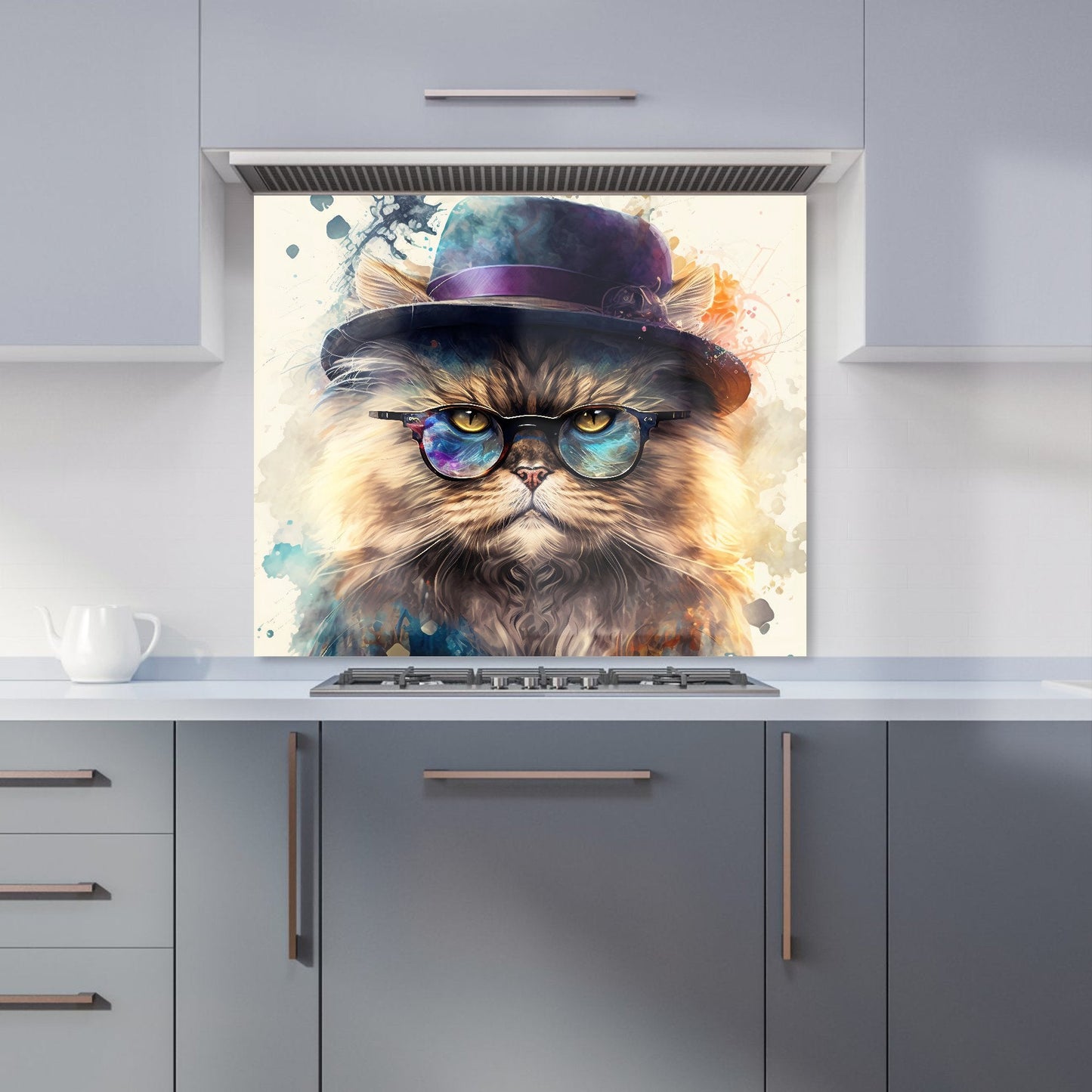 Persian Cat Splashart Kitchen Splashback