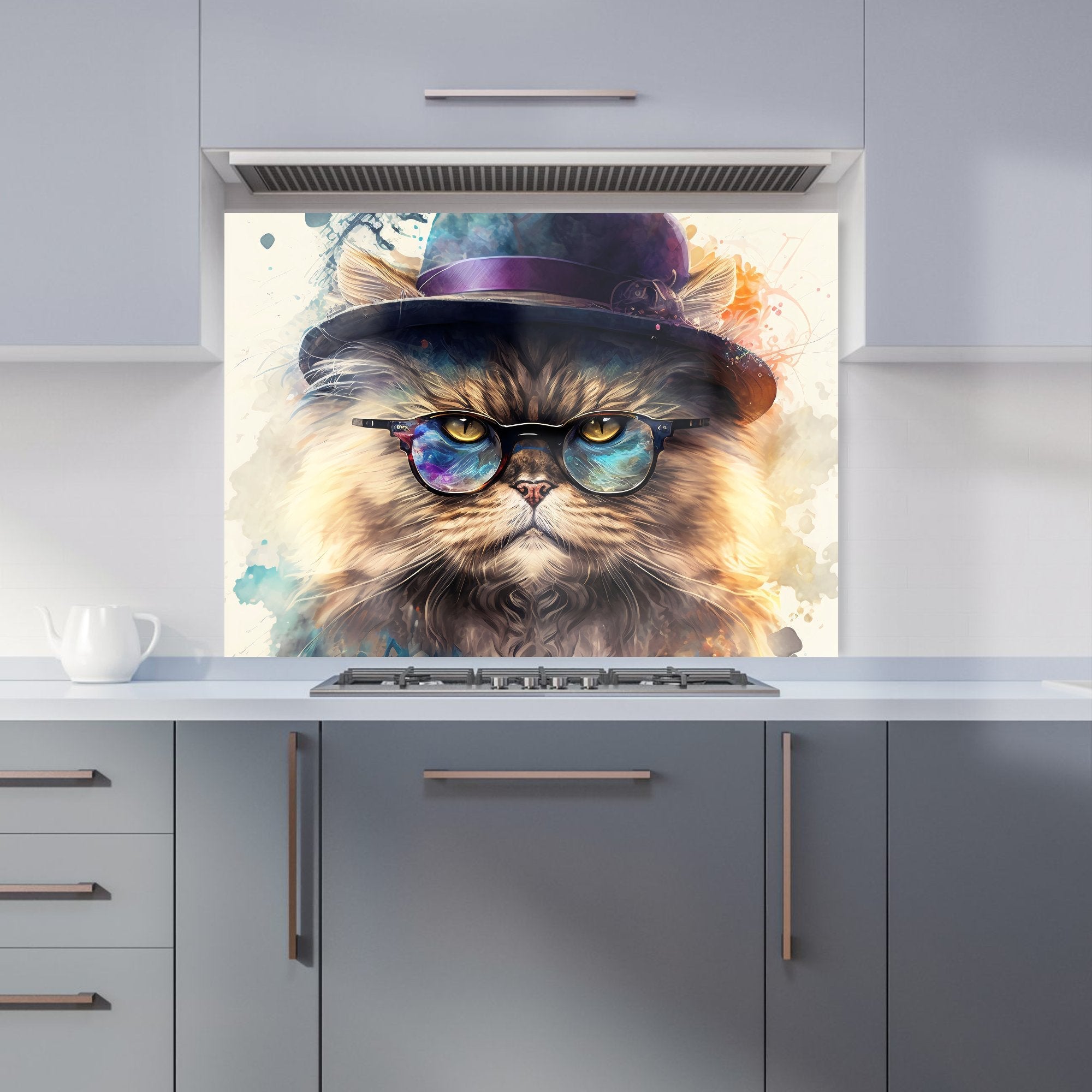 Persian Cat Splashart Kitchen Splashback