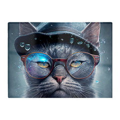 Russian Blue Cat Splashart Chopping Board