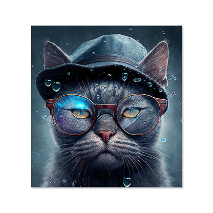 Russian Blue Cat Splashart Kitchen Splashback