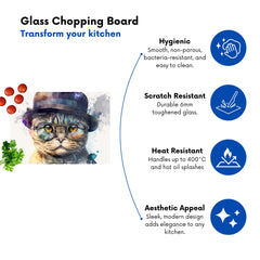 Scottish Fold Cat Splashart Chopping Board