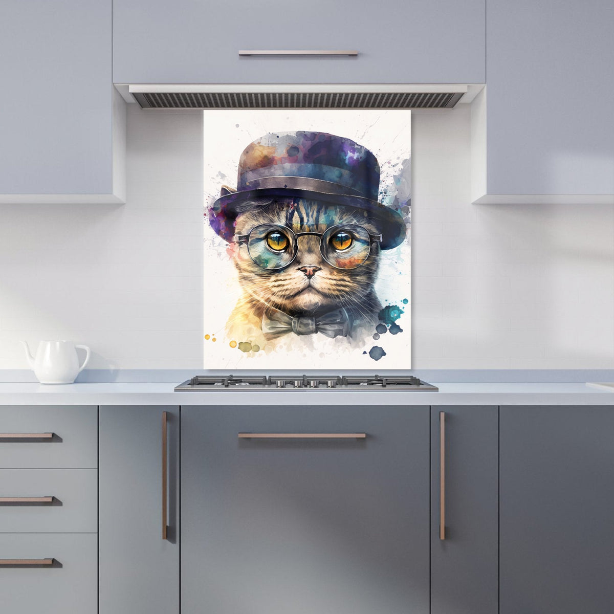Scottish Fold Cat Splashart Kitchen Splashback