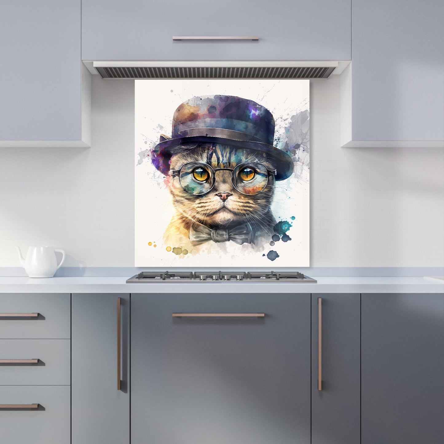 Scottish Fold Cat Splashart Kitchen Splashback