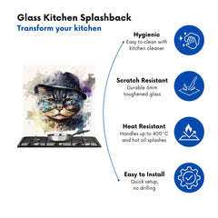 Selkirk Rex Cat Splashart Kitchen Splashback