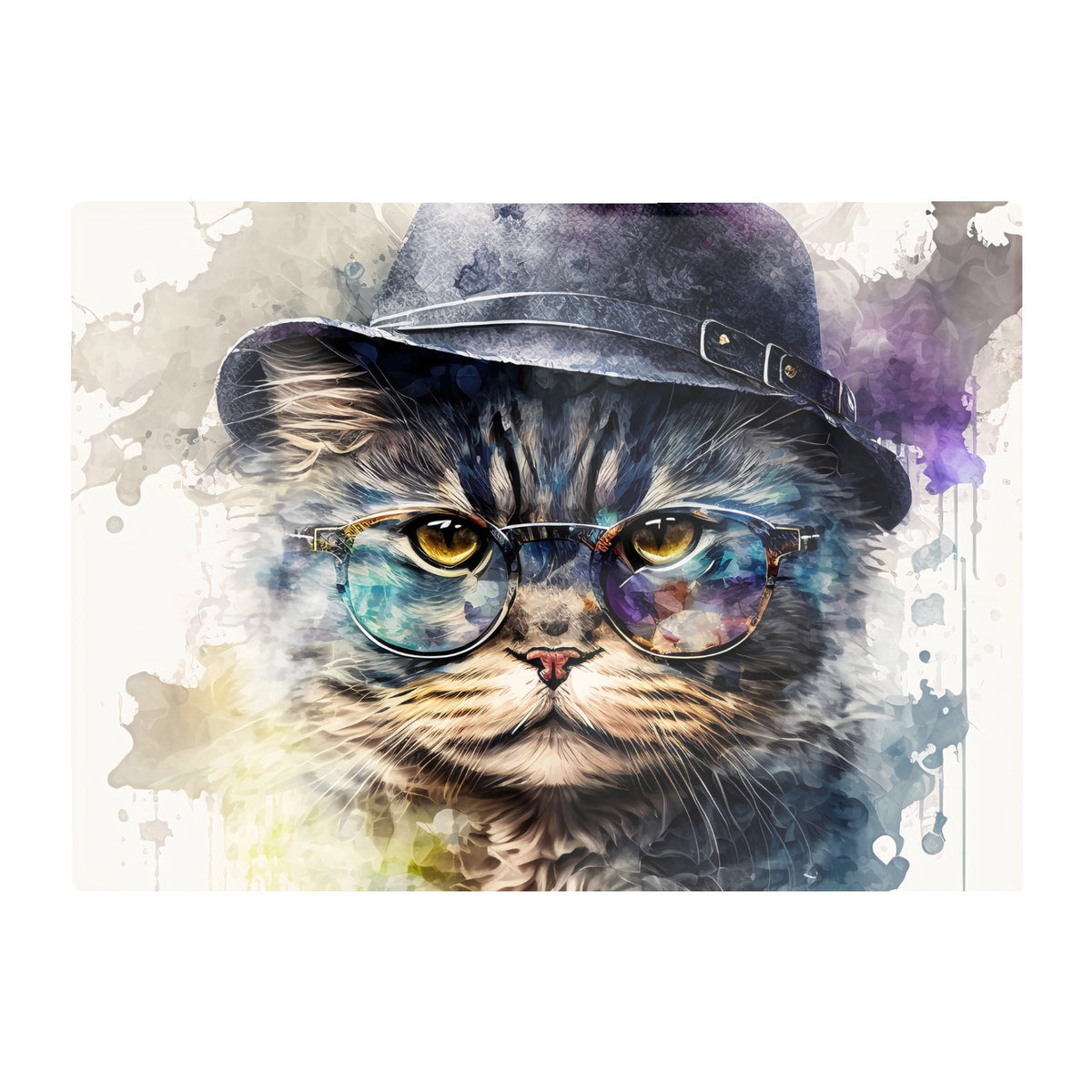 Selkirk Rex Cat Splashart Chopping Board