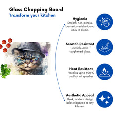Selkirk Rex Cat Splashart Chopping Board