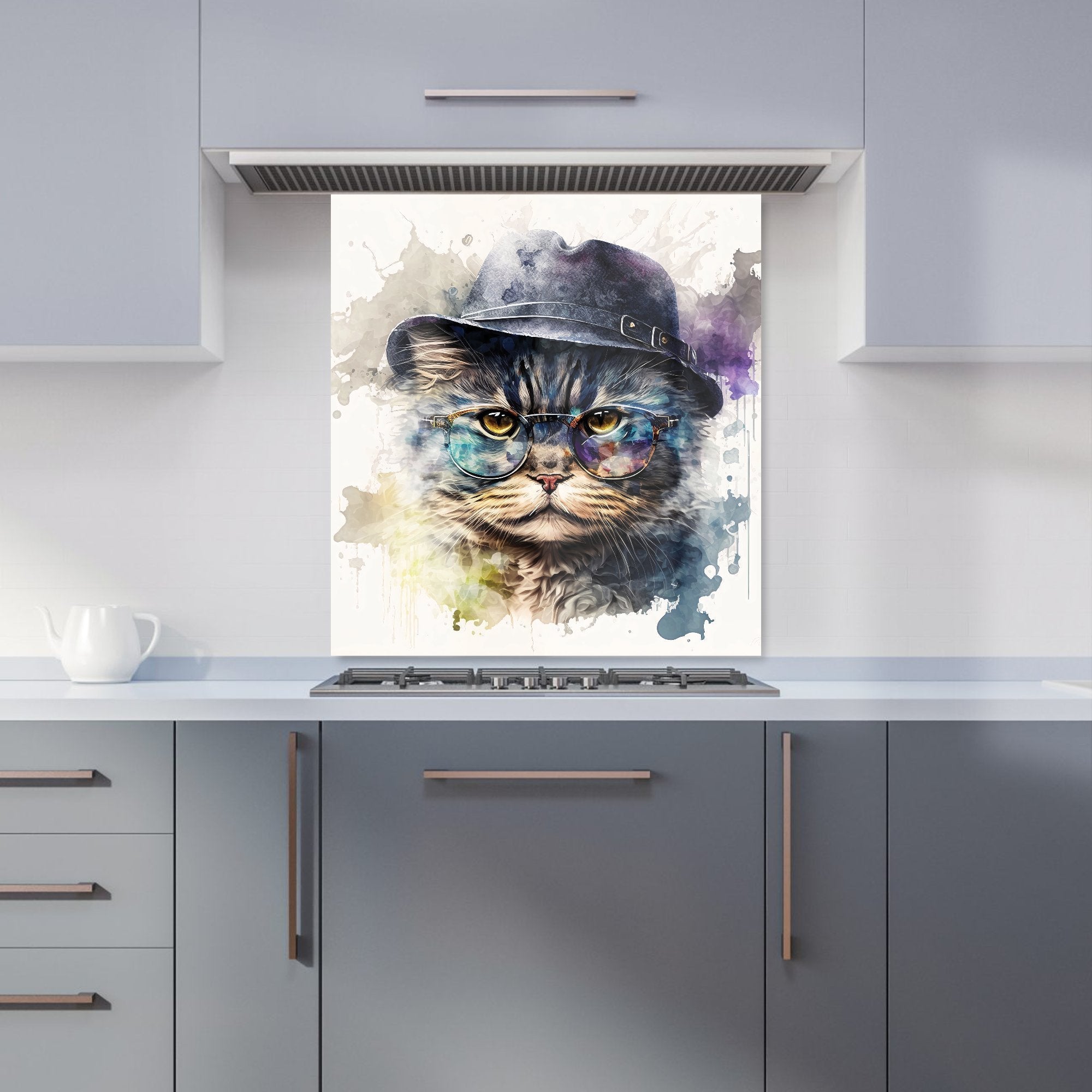 Selkirk Rex Cat Splashart Kitchen Splashback