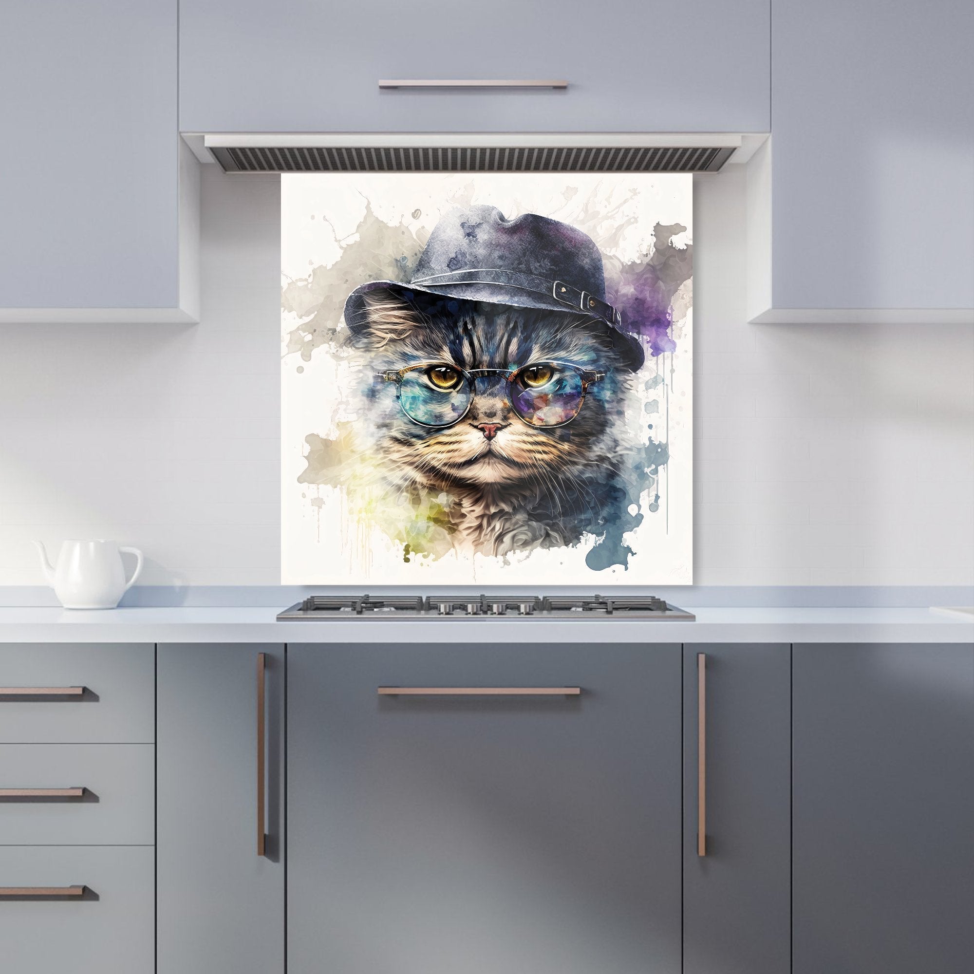 Selkirk Rex Cat Splashart Kitchen Splashback