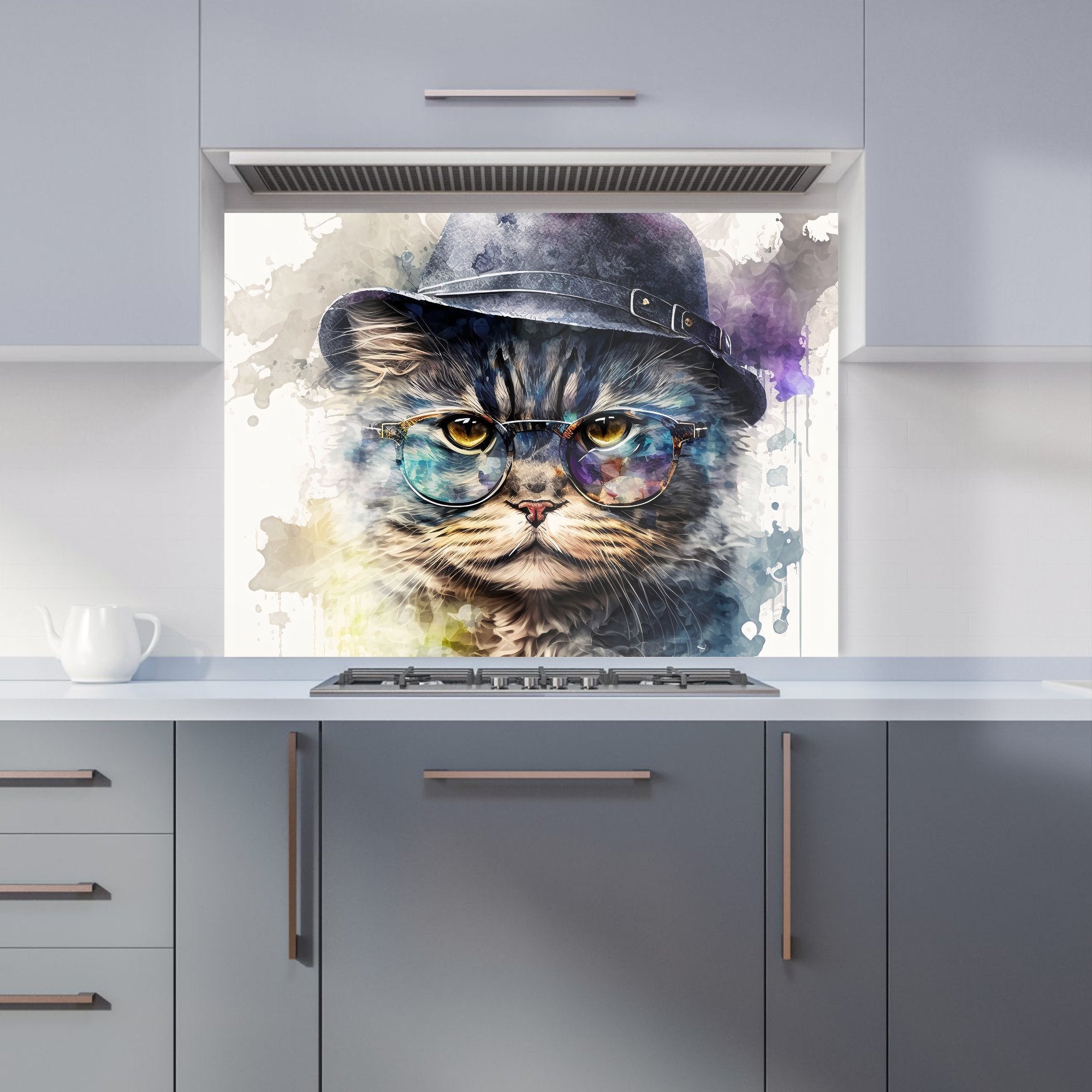 Selkirk Rex Cat Splashart Kitchen Splashback
