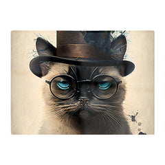Siamese Cat Splashart Chopping Board