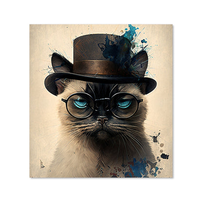 Siamese Cat Splashart Kitchen Splashback